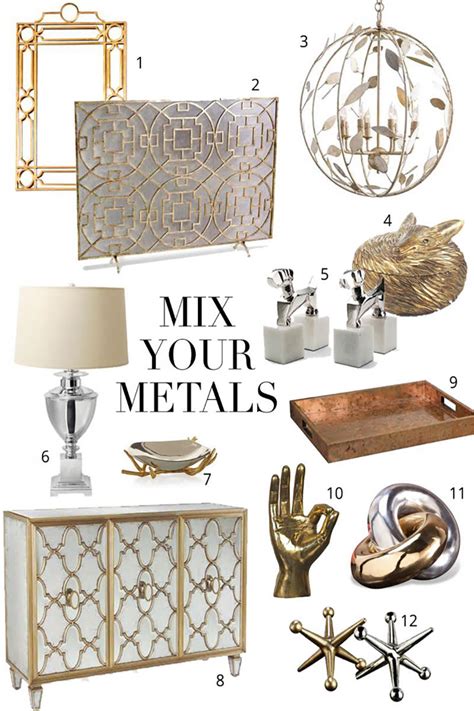 should all the metals in my house match|can you mix metals in your house.